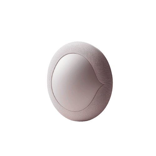 Round pink object on a transparent background